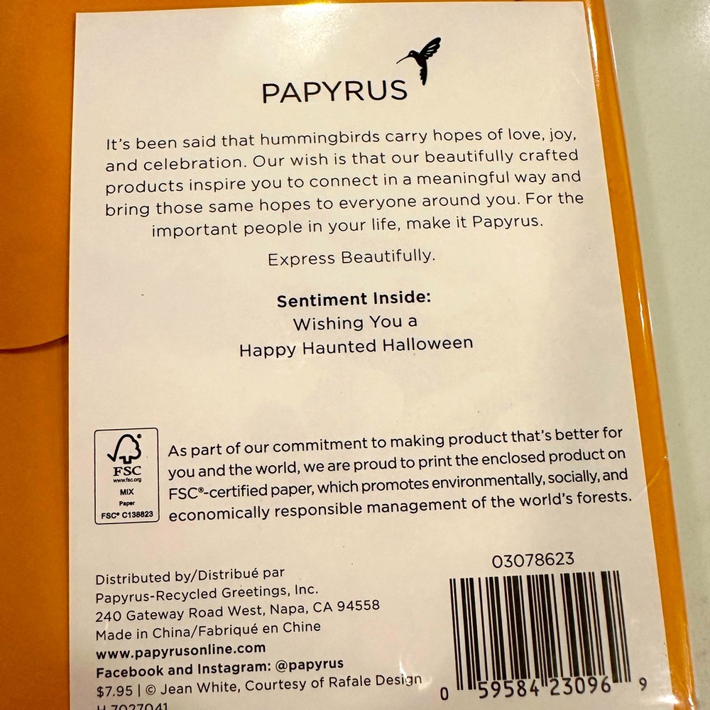 NWT Papyrus Halloween ๐ Themed Shadow Box Card - Picture 4 of 6